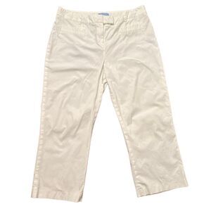 J. McLaughlin white crop wide leg pant size 14